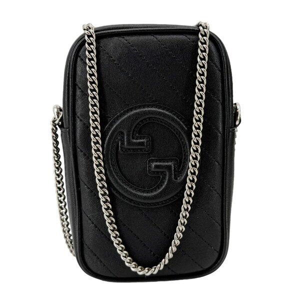Gucci  Blondie Mini Leather Shoulder Bag Black 760315 - Picture 1 of 16